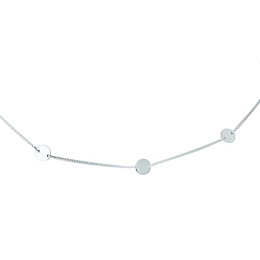 Silver necklace without stones