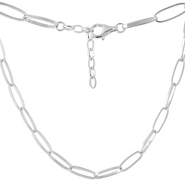 Silver necklace without stones