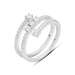 Silver Ring with Fianites