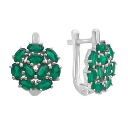 Silver earrings with 4.27 carats of agate