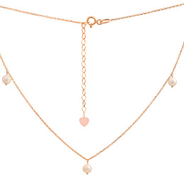 Silver necklace with pearls