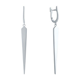 Silver earrings without stones