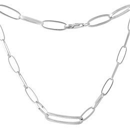 Silver necklace without stones