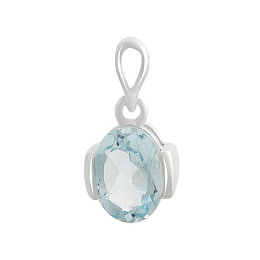 Серебряная подвеска с топазом 1.442ct