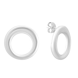 Silver earrings without stones