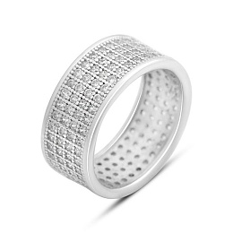 Серебряное кольцо с фианитами
