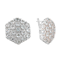 Срібні сережки з топазом 12.046ct