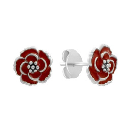 Silver earrings with yemallu