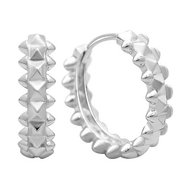 Silver earrings without stones