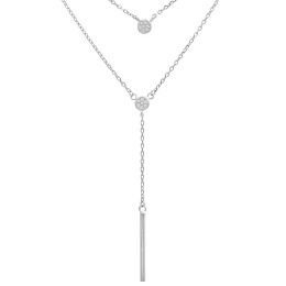 Silver necklace with phianites