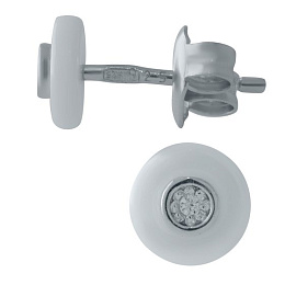 Silver earrings with ceramics