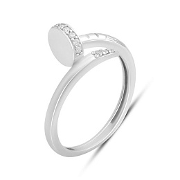 Silver ring with 0.12ct fianites