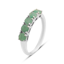 Серебряное кольцо с изумрудом 1.267ct