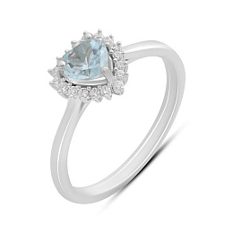 Серебряное кольцо с топазом 1.225ct