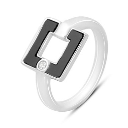 Silver ring with yemallu, fianites