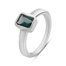 Серебряное кольцо с топазом Лондон Блю 1.053ct