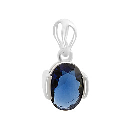 Silver pendant with nano sapphire 0.908ct