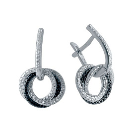 Silver Earrings with Fianites
