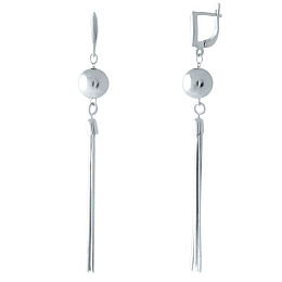 Silver earrings without stones