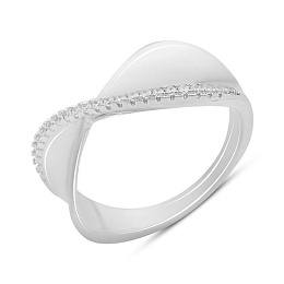 Серебряное кольцо с фианитами