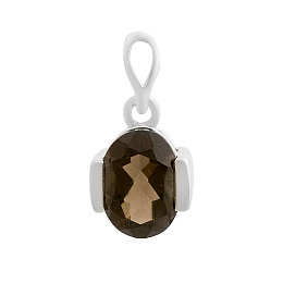 Silver pendant with smoky quartz 1.075ct