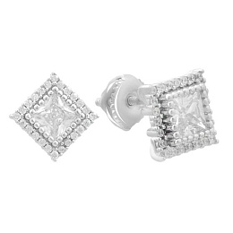 Silver Earrings with Fianites