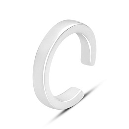 Silver earrings without stones