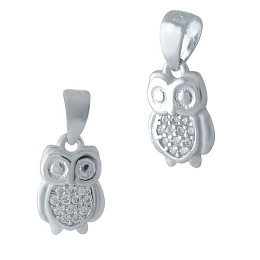 Silver pendant with phianites