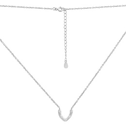 Silver necklace with phianites