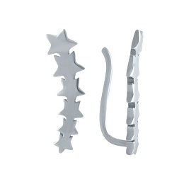 Silver earrings without stones