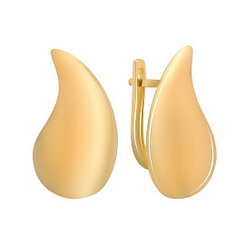 Gold earrings without stones