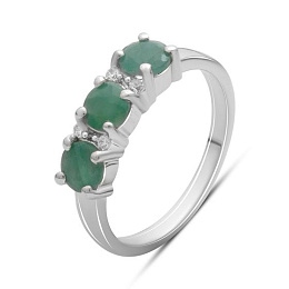 Срібна каблучка зі смарагдом 1.631ct