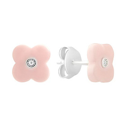 Silver earrings with ceramics
