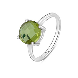 Silver ring with sultanite