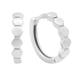 Silver earrings without stones