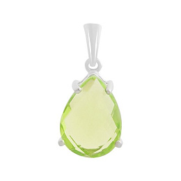 Серебряная подвеска с хризолітом 3.098ct