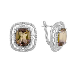 Срібні сережки з аметрином nano 8.45ct