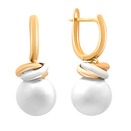 Gold earrings without stones