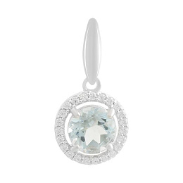 Серебряная подвеска с топазом 2.704ct