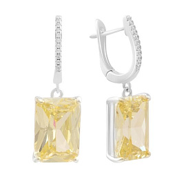 Серебряные серьги с фианитами