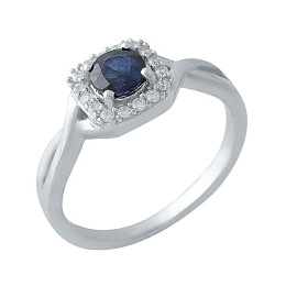 Срібна каблучка з сапфіром 0.717ct