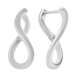 Silver earrings without stones