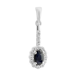 Серебряная подвеска с сапфиром 0.992ct