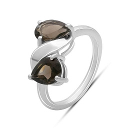Срібна каблучка з раухтопазом (димчастим кварцом) 1.925ct
