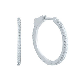Silver Earrings with Fianites