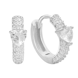 Серебряные серьги с фианитами