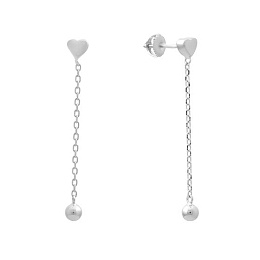 Silver earrings without stones
