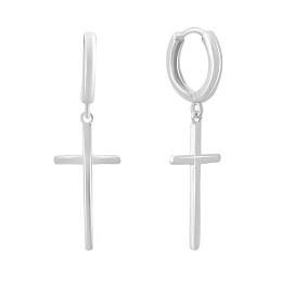 Silver earrings without stones