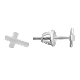 Silver earrings without stones