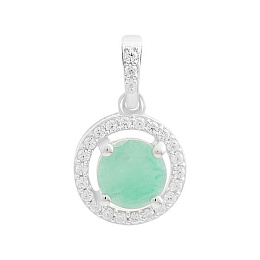 Silver pendant with emerald 1.181ct